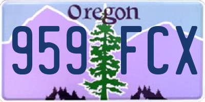 OR license plate 959FCX