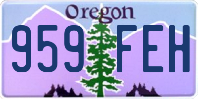 OR license plate 959FEH