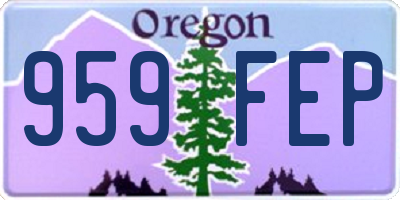 OR license plate 959FEP