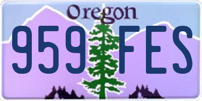 OR license plate 959FES