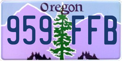 OR license plate 959FFB
