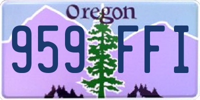 OR license plate 959FFI