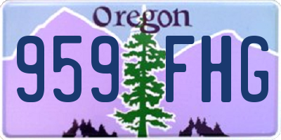 OR license plate 959FHG