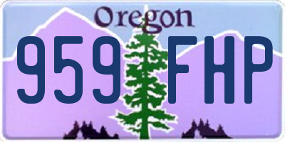 OR license plate 959FHP