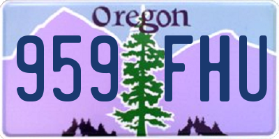OR license plate 959FHU