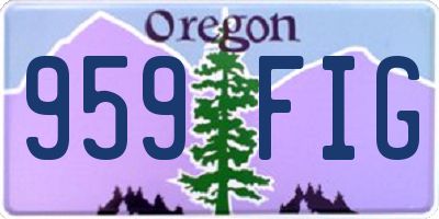OR license plate 959FIG