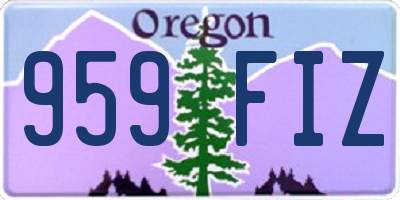 OR license plate 959FIZ
