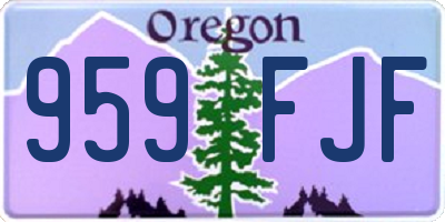 OR license plate 959FJF