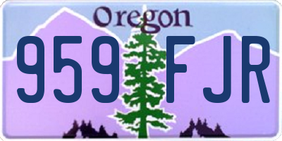 OR license plate 959FJR