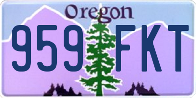 OR license plate 959FKT
