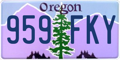 OR license plate 959FKY