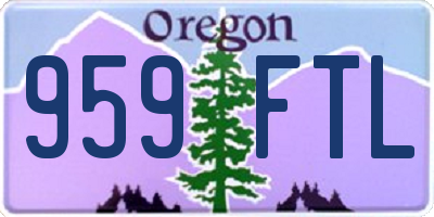 OR license plate 959FTL