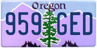 OR license plate 959GED
