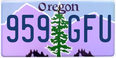 OR license plate 959GFU