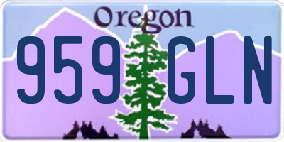 OR license plate 959GLN