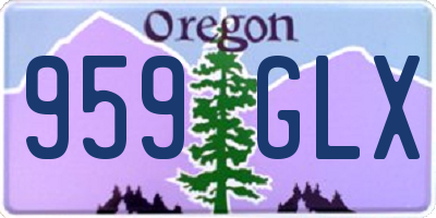 OR license plate 959GLX
