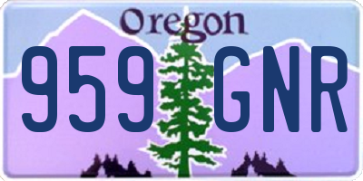 OR license plate 959GNR