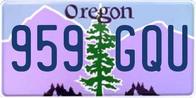 OR license plate 959GQU