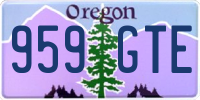 OR license plate 959GTE