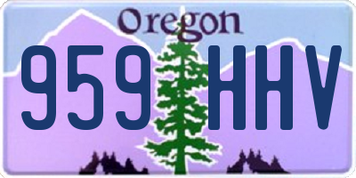 OR license plate 959HHV