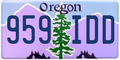 OR license plate 959IDD