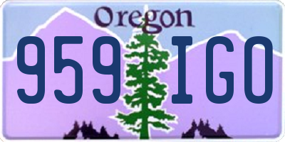 OR license plate 959IGO