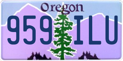 OR license plate 959ILU