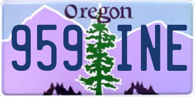 OR license plate 959INE