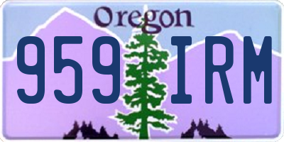 OR license plate 959IRM