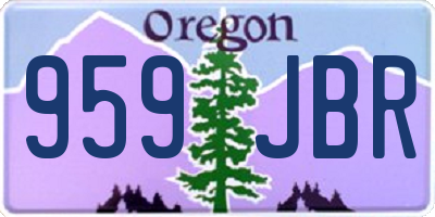 OR license plate 959JBR