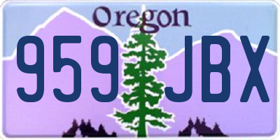 OR license plate 959JBX