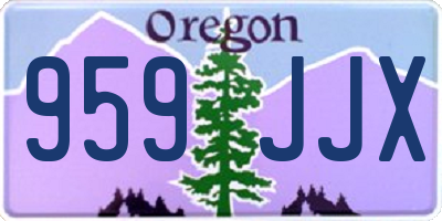 OR license plate 959JJX