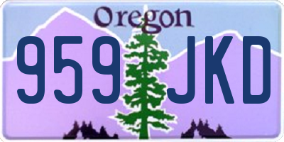 OR license plate 959JKD