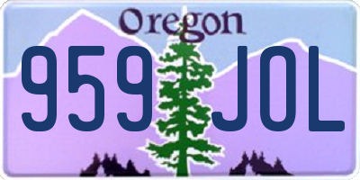 OR license plate 959JOL