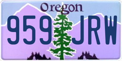 OR license plate 959JRW