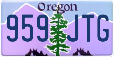 OR license plate 959JTG