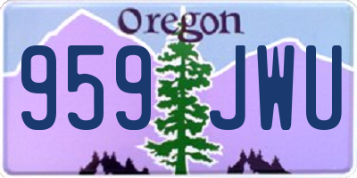 OR license plate 959JWU