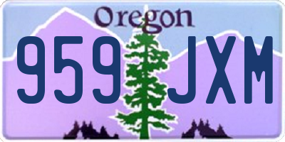 OR license plate 959JXM