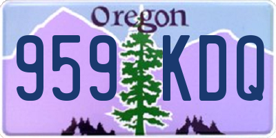 OR license plate 959KDQ