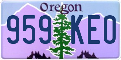 OR license plate 959KEO