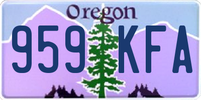 OR license plate 959KFA