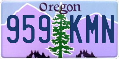 OR license plate 959KMN