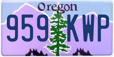 OR license plate 959KWP