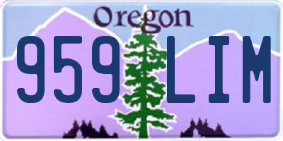 OR license plate 959LIM