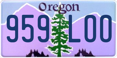 OR license plate 959LOO