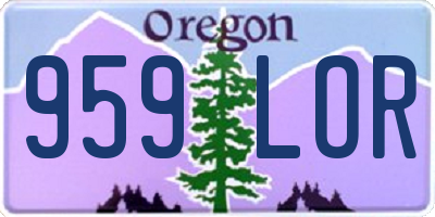 OR license plate 959LOR