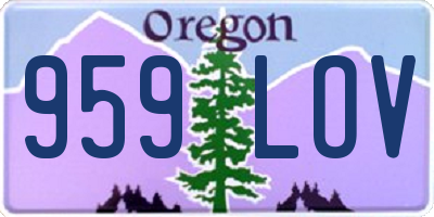 OR license plate 959LOV