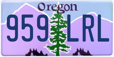 OR license plate 959LRL