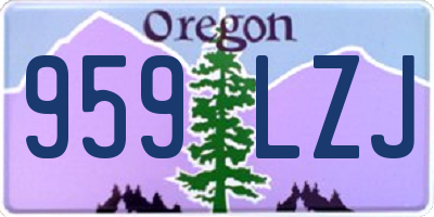 OR license plate 959LZJ