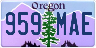OR license plate 959MAE